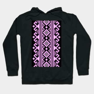 Pink Crochet Pattern Hoodie